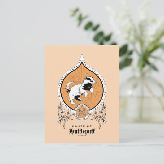 HARRY POTTER™ | FFLEPUFF™ Crest van Fijne schets Briefkaart (Staand voorkant)