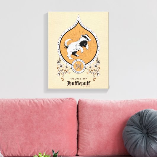 HARRY POTTER™ | FFLEPUFF™ Crest van Fijne schets Canvas Afdruk (Insitu (Woonkamer))
