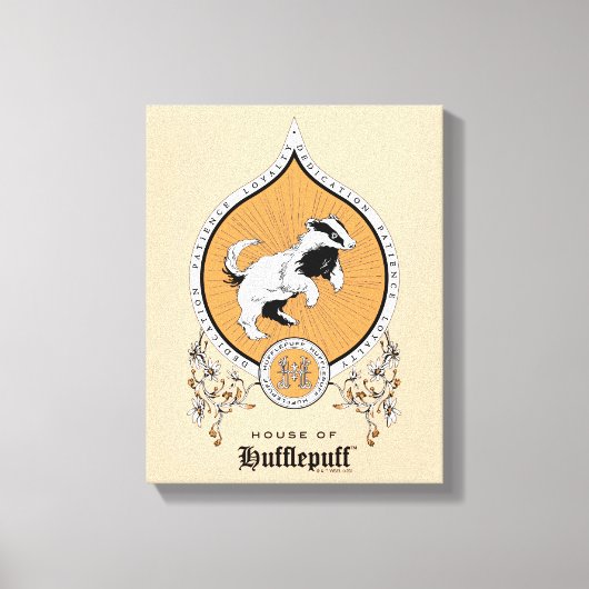 HARRY POTTER™ | FFLEPUFF™ Crest van Fijne schets Canvas Afdruk (Voorkant)