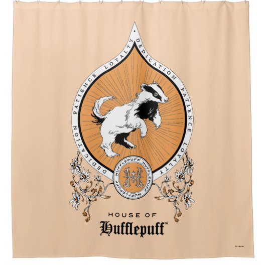 HARRY POTTER™ | FFLEPUFF™ Crest van Fijne schets Douchegordijn (Voorkant)