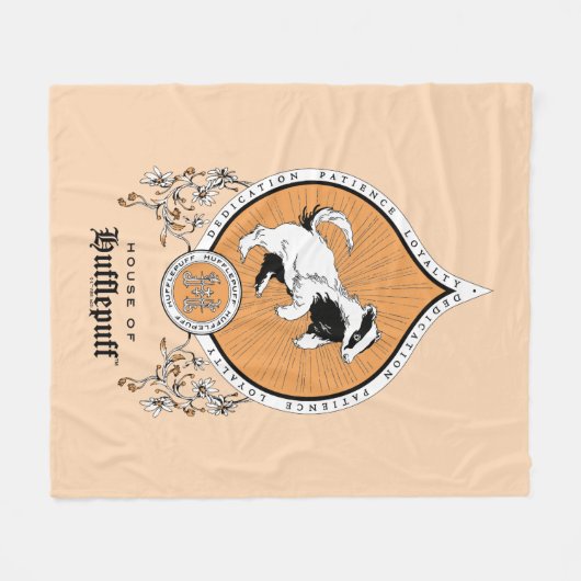 HARRY POTTER™ | FFLEPUFF™ Crest van Fijne schets Fleece Deken (Voorkant (Horizontaal))