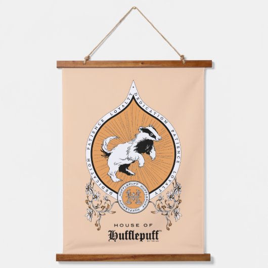 HARRY POTTER™ | FFLEPUFF™ Crest van Fijne schets Hangend Wandkleed (Voorkant)