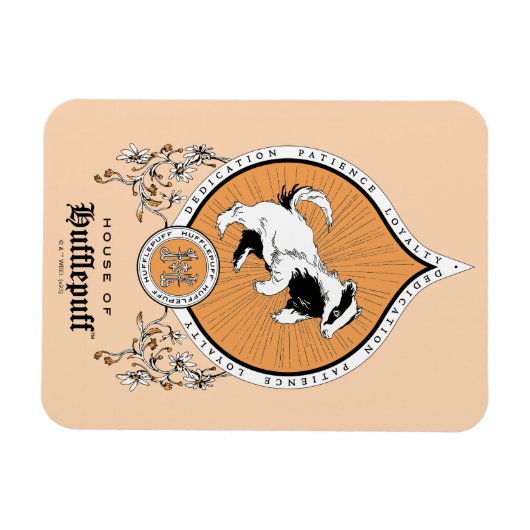 HARRY POTTER™ | FFLEPUFF™ Crest van Fijne schets Magneet (Horizontaal)