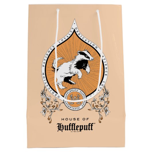 HARRY POTTER™ | FFLEPUFF™ Crest van Fijne schets Medium Cadeauzakje (Achterkant)