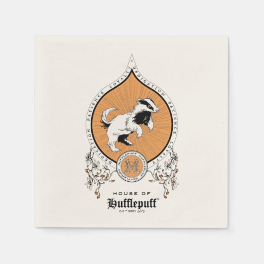 HARRY POTTER™ | FFLEPUFF™ Crest van Fijne schets Servet (Voorkant)