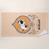 HARRY POTTER™ | FFLEPUFF™ Crest van Fijne schets Strandlaken (Voorkant)