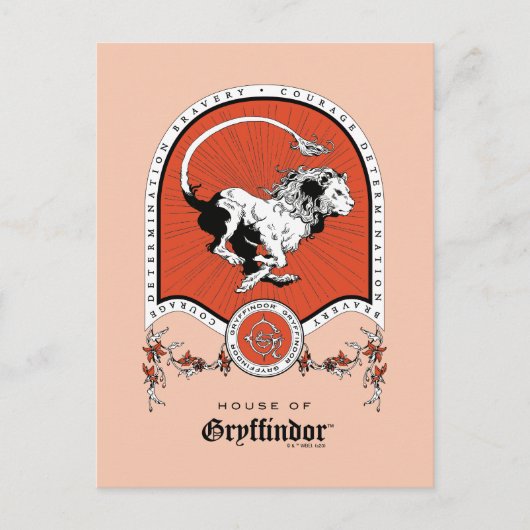 HARRY POTTER™ | Fijne schets GRYFFINDOR™ Crest Briefkaart (Voorkant)