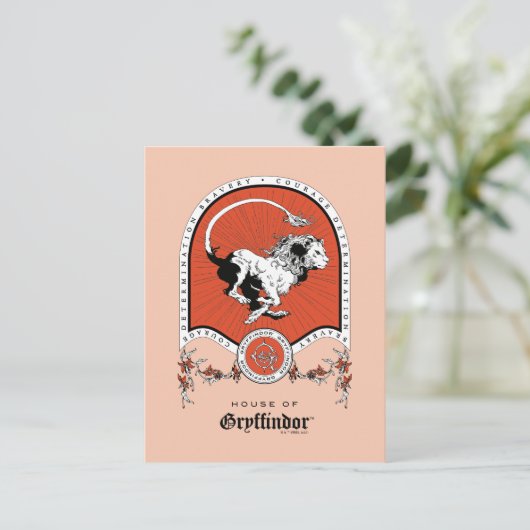 HARRY POTTER™ | Fijne schets GRYFFINDOR™ Crest Briefkaart (Staand voorkant)