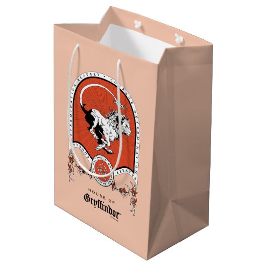 HARRY POTTER™ | Fijne schets GRYFFINDOR™ Crest Medium Cadeauzakje (Achterkant Gekanteld)