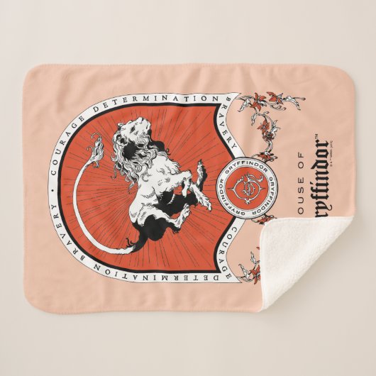 HARRY POTTER™ | Fijne schets GRYFFINDOR™ Crest Sherpa Deken (Voorkant (horizontaal))