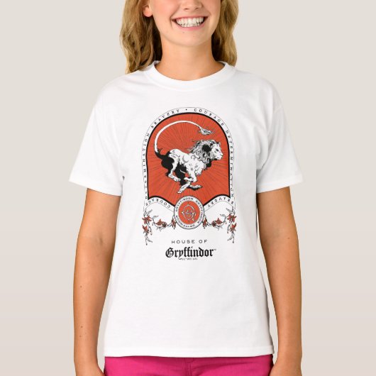 HARRY POTTER™ | Fijne schets GRYFFINDOR™ Crest T-shirt (Voorkant)
