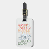 HARRY POTTER™ | Fijne schets HOGWARTS™-huizen Bagagelabel (Voorkant verticaal)