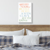 HARRY POTTER™ | Fijne schets HOGWARTS™-huizen Canvas Afdruk (Insitu (Slaapkamer))