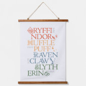 HARRY POTTER™ | Fijne schets HOGWARTS™-huizen Hangend Wandkleed (Voorkant)