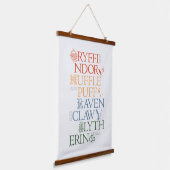 HARRY POTTER™ | Fijne schets HOGWARTS™-huizen Hangend Wandkleed (Gebogen)