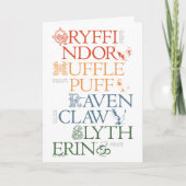 HARRY POTTER™ | Fijne schets HOGWARTS™-huizen Kaart (Voorkant)