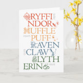 HARRY POTTER™ | Fijne schets HOGWARTS™-huizen Kaart (Gele Bloem)