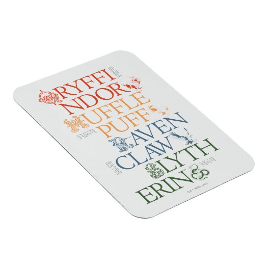 HARRY POTTER™ | Fijne schets HOGWARTS™-huizen Magneet (Rechterzijde)