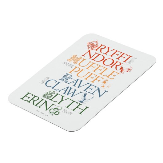 HARRY POTTER™ | Fijne schets HOGWARTS™-huizen Magneet (Linkerzijde)