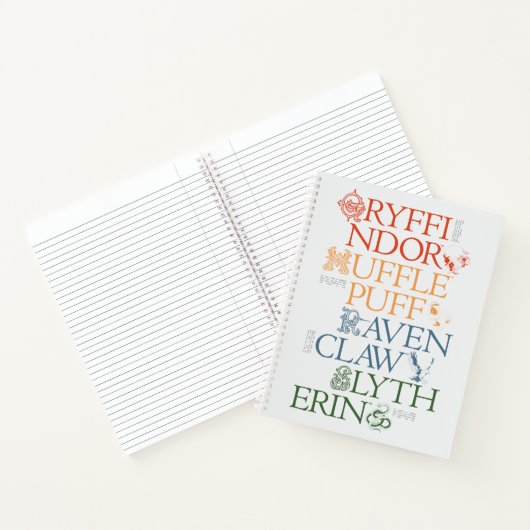 HARRY POTTER™ | Fijne schets HOGWARTS™-huizen Notitieboek (Binnen)