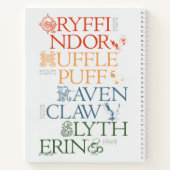 HARRY POTTER™ | Fijne schets HOGWARTS™-huizen Notitieboek (Achterkant)