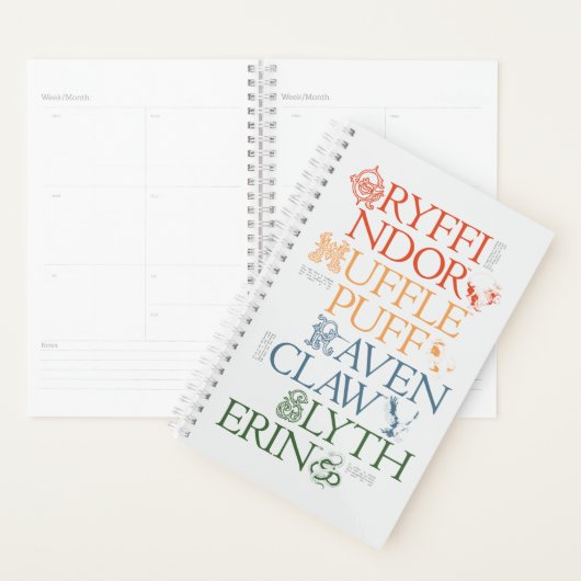 HARRY POTTER™ | Fijne schets HOGWARTS™-huizen Planner (Display)