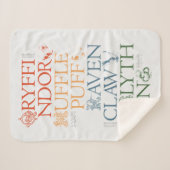 HARRY POTTER™ | Fijne schets HOGWARTS™-huizen Sherpa Deken (Voorkant (horizontaal))