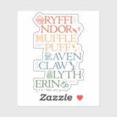 HARRY POTTER™ | Fijne schets HOGWARTS™-huizen Sticker (Vel)