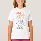 HARRY POTTER™ | Fijne schets HOGWARTS™-huizen T-shirt (Voorkant)
