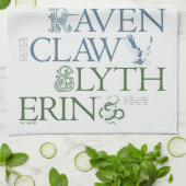 HARRY POTTER™ | Fijne schets HOGWARTS™-huizen Theedoek (Gevouwen)