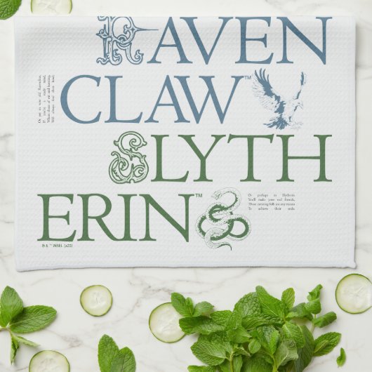 HARRY POTTER™ | Fijne schets HOGWARTS™-huizen Theedoek (Gevouwen)