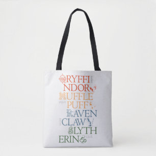 HARRY POTTER™   Fijne schets HOGWARTS™-huizen Tote Bag