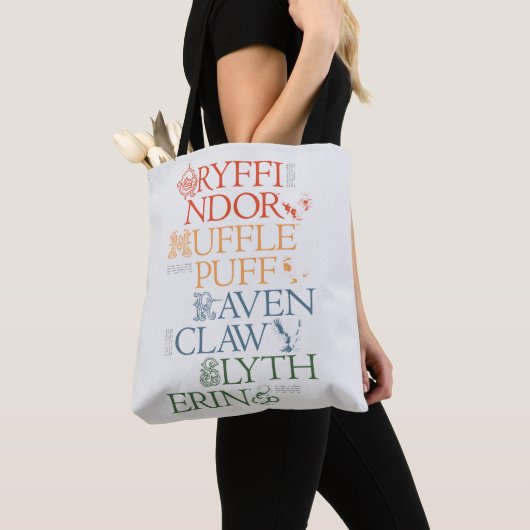 HARRY POTTER™ | Fijne schets HOGWARTS™-huizen Tote Bag (Dichtbij)