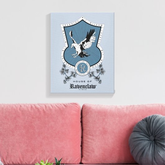 HARRY POTTER™ | Fijne schets RAVENCLAW™ Crest Canvas Afdruk (Insitu (Woonkamer))