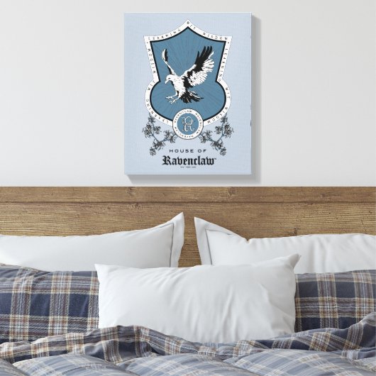 HARRY POTTER™ | Fijne schets RAVENCLAW™ Crest Canvas Afdruk (Insitu (Slaapkamer))