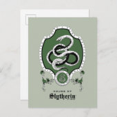 HARRY POTTER™ | Fijne schets SLYTHERIN™ Crest Briefkaart (Voorkant / Achterkant)