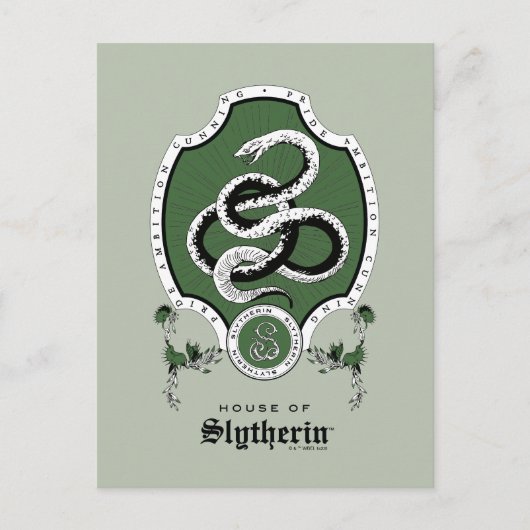 HARRY POTTER™ | Fijne schets SLYTHERIN™ Crest Briefkaart (Voorkant)