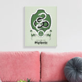 HARRY POTTER™ | Fijne schets SLYTHERIN™ Crest Canvas Afdruk (Insitu (Woonkamer))