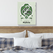 HARRY POTTER™ | Fijne schets SLYTHERIN™ Crest Canvas Afdruk (Insitu (Slaapkamer))