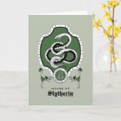 HARRY POTTER™ | Fijne schets SLYTHERIN™ Crest Kaart (Gele Bloem)