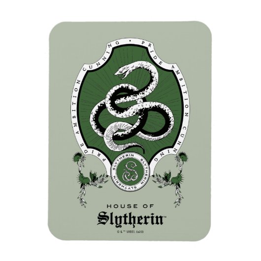 HARRY POTTER™ | Fijne schets SLYTHERIN™ Crest Magneet (Verticaal)