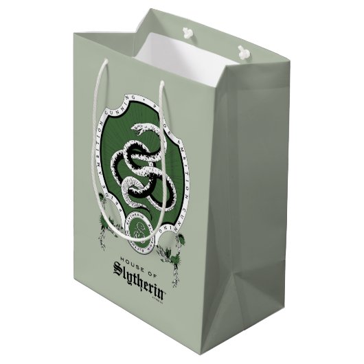 HARRY POTTER™ | Fijne schets SLYTHERIN™ Crest Medium Cadeauzakje (Achterkant Gekanteld)