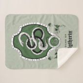 HARRY POTTER™ | Fijne schets SLYTHERIN™ Crest Sherpa Deken (Voorkant (horizontaal))