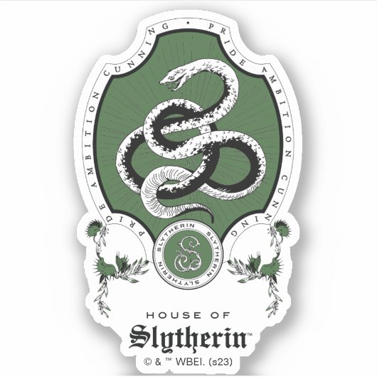 HARRY POTTER™ | Fijne schets SLYTHERIN™ Crest Sticker (Voorkant)
