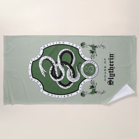 HARRY POTTER™ | Fijne schets SLYTHERIN™ Crest Strandlaken (Voorkant)