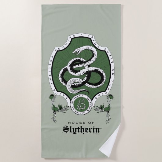 HARRY POTTER™ | Fijne schets SLYTHERIN™ Crest Strandlaken (Voorkant)