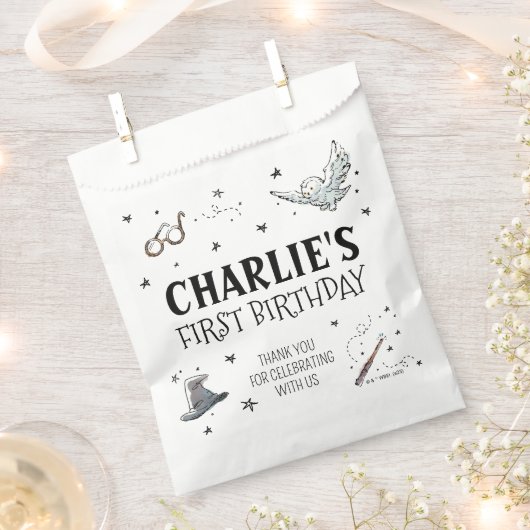 Harry Potter First Birthday Bedankt Bedankzakje (Geknipt)