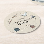 Harry Potter First Birthday Ronde Kartonnen Onderzetter (Gebogen)