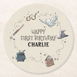 Harry Potter First Birthday Ronde Kartonnen Onderzetter