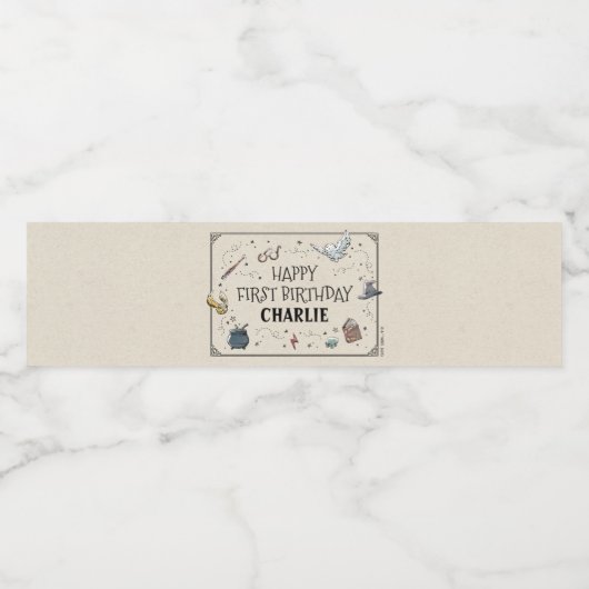 Harry Potter First Birthday Waterfles Etiket (Enkel label)